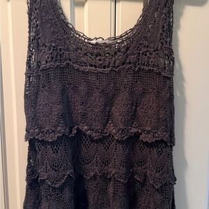 Lace Crochet Sleeveless Top